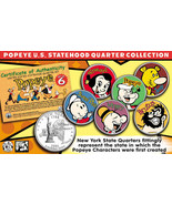 POPEYE &amp; FRIENDS US Statehood Quarter Colorized 6-Coin Set *Officially L... - £11.78 GBP