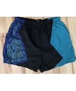 Vintage Nike Swim Trunks Shorts Men&#39;s Medium 90s Blue Geometric - $21.78