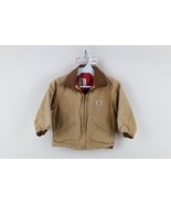 Vtg 90s Carhartt Boys Size 4 Distressed Quilted Detroit Jacket Duck Brow... - $2,265.10 MXN