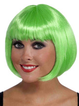 Forum Novelties Women&#39;s Neon Bob Costume Wig, Green, One Size - £37.41 GBP