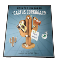 Desktop Pinboard Cactus Bulletin Board CorkBoard Notes Holder Cork Board NEW! - £9.59 GBP