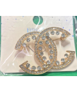 Classic Faux Type CC Brooch Pin {costume Jewelry} - $18.53