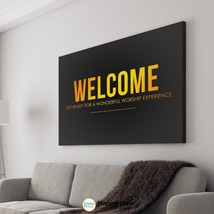 Welcome Wall Art Get Ready for Wonderful Worship Inspirational Office Decor-P526 - £19.12 GBP+