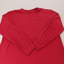 COLUMBIA Grow A Pair Graphic Men's Red Cotton Long Sleeve T-Shirt Size Large image 7
