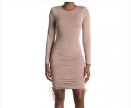 NWT Melrose and Market Side Ruched Long Sleeve Dress in Tan Burro Size S - £11.15 GBP