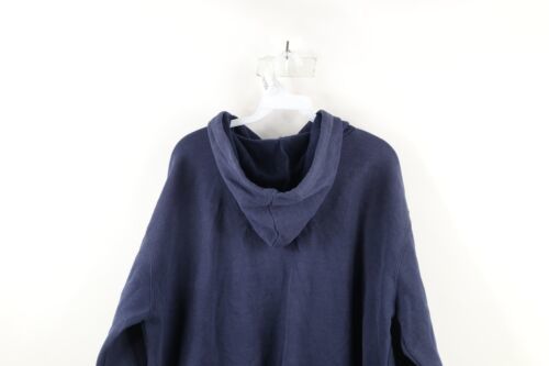 Vtg Carhartt Mens Large Distressed Spell Out Baggy Fit Hoodie Sweatshirt Blue Item image 11