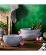 Staub Mixing Bowls Serving Bowl White 3-Piece Stoneware Oven Dishwasher ... - $144.99