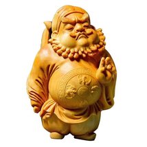 Chinese Thuja Wood Carving Zhong Kui Myth Guardian Evil Expelling Statue... - $27.38 CAD