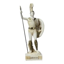 Achilles Trojan War Hero King with Shield and Spear Statue Sculpture - £31.35 GBP