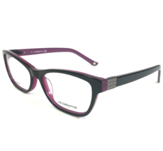 Liz Claiborne Eyeglasses Frames L440 0FB5 Black Purple Rectangular 49-15-130 - £40.93 GBP