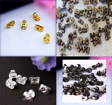 Earring Back Butterfly Ear Nut Beautiful PLATED 7 KINDS Small 5x3MM 6x5MM! - $62.66 MXN+