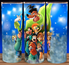 Goofy Movie Max &amp; Roxanne Powerline Cartoon Travel Coffee Cup Mug Tumbler 20oz - £15.51 GBP