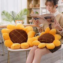 New 1pc 40/50/70cm Stuffed Sunflower Plush Plant Seat Cushion Flowers Decor Pill - £5.38 GBP+