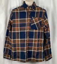 Browning Long Sleeve Flannel Shirt Size Medium Brown Plaid - £30.99 GBP