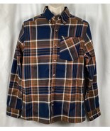 Browning Long Sleeve Flannel Shirt Size Medium Brown Plaid - £31.10 GBP