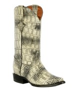Mens Natural Full Alligator Belly Pattern Western Cowboy Boots J Toe - $143.99