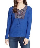 &quot;Vintage America Blues&quot; Women&#39;s Blue Sydney Embroidered Sweater Sz XL NWT - $23.75