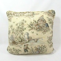 Waverly La Dolce Vita Toile 16-inch Square Decorative Pillow - £30.36 GBP