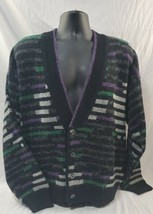 VTG Tundra Bachrach 3D Textured Colorful 4-Button Cardigan Sweater Men&#39;s... - $58.80