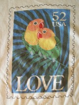 Vintage US POST OFFICE COMMEMORATIVE 52 CENT LOVE STAMP T-SHIRT - SIZE: ... - £12.65 GBP