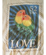 Vintage US POST OFFICE COMMEMORATIVE 52 CENT LOVE STAMP T-SHIRT - SIZE: ... - £12.45 GBP