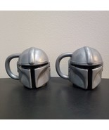 New Star Wars the Mandalorian Ceramic Helmet Coffee Mug Cup Set of 2 Luc... - $30.22 CAD