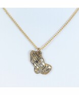 Praying Hands Necklace Pray for Peace  17&quot; Chain - $10.70 CAD