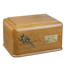 Solid Oak Cremation urn for Adult Unique Memorial Funeral urn for Human ... - $163.67+