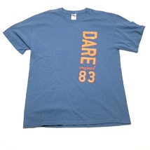 Dare Originale 1983 T-Shirt Uomo L Blu Navy Girocollo Corto Cotone - £11.05 GBP