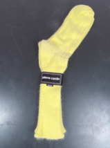 Pierre Cardin Vintage Yellow Men&#39;s Dress Socks Orlon Nylon 10-13 USA 1970s - $12.86
