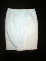 NWT $398 Worth New York White 6 Womens Skirt Geometric Lace Slim Pencil USA Work - £66.47 GBP