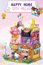 ✅ Official Sanrio Characters Happy Home City Villas Building Block Sets Toy NEW - £30.86 GBP+