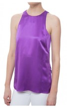 New Designer Helmut Lang 100% Silk Purple Tank XS P Womens Sleeveless Top NWT  - £250.53 GBP