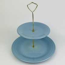 Fiestaware Fiesta 2 Tier Serving Plate Tray Platter Blue RETIRED EXTREME... - $241.87