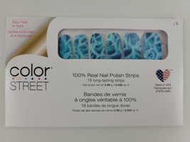 Color Street POOL INTENTIONS 100% Real Nail Polish Strips Blue Design RE... - £26.54 GBP
