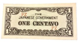 Numismatics The Japanese Government One Centavo WWII Occupation Note - $10.00