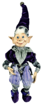 Harlequin Court Jester Doll Figure in Purple Velvet Mardi Gras 18” Hobby Lobby - £15.36 GBP