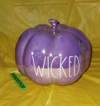 Rae Dunn Purple Lusterware Wicked Glazed Purple Ceramic Pumpkin Artisan Magenta - £47.20 GBP