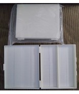 Lot of 2 White Plastic Rectangular 100 Slides Microscope Boxes P11008 - £17.44 GBP
