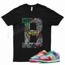 Black BLESSED T Shirt for N Dunk Low WMNS Sunset Pulse Metallic Multi Color  - £20.27 GBP+