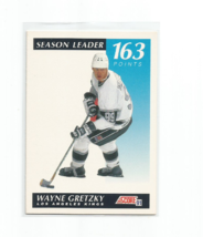 Wayne Gretzky (Los Angeles Kings) 1991-92 Score Season Ldr English Back #406 - $6.79