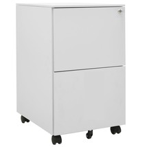 Mobile File Cabinet Light Grey 39x45x67 cm Steel - $113.58