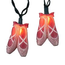 Pink Ballet Slippers Dancer Christmas Light String Set of 10 Lights UL42... - $27.70
