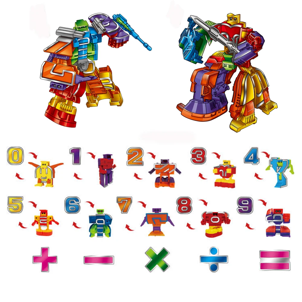 Number robot Toys, Digit Bots Math Transformation Toys for Kids Education - £22.08 GBP+