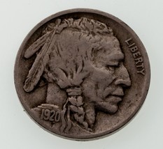 1920-D 5C Buffalo Nickel in Very Fine VF Condition, Bold Date, Strong Liberty - £93.86 GBP