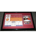 2008 Alabama vs Clemson College Kickoff Framed Lineup Card &amp; Photo Display - £50.25 GBP