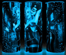 Glow in the Dark Harley Quinn and Catwoman Celebration Cup Mug Tumbler 20oz - £17.56 GBP