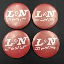 Lot of Four (4) Vintage L&amp;N The Dixie Line Railroad LN Round Pin 2.25&quot; Diameter - £14.85 GBP