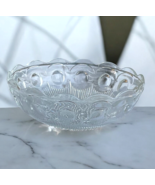 Vintage Hobnail Glass Serving Bowl 8.5&quot; – Clear Cameo Pattern, Scalloped... - €12,97 EUR