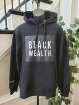 Swarthy Mystic Men Black Solid Cotton Drawstring Long Sleeve Black Wealth Hoodie - £35.84 GBP